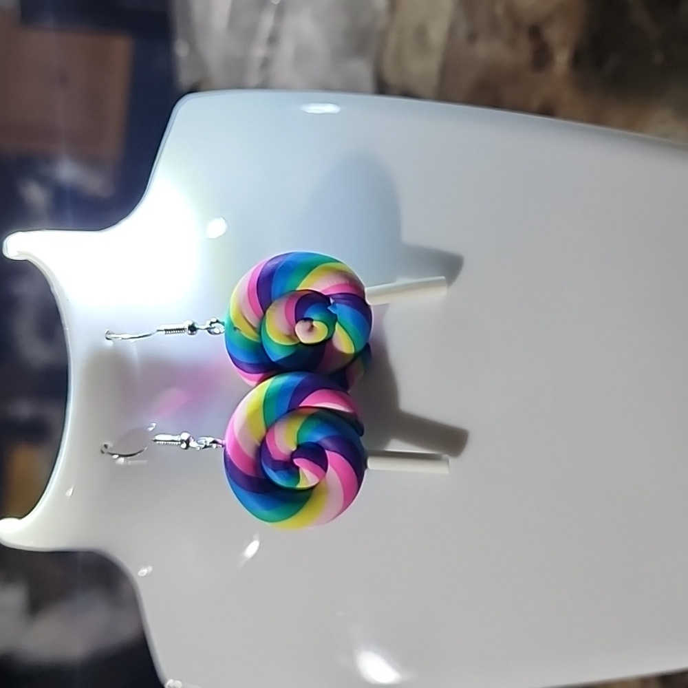 Lollipop drop earrings